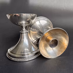 Ljusstakar i nysilver – Gunnar Ander för Ystad-Metall - vintage