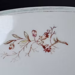 Skål på fot - romantisk blomsterdekor - Vintage