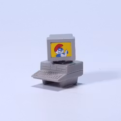 Smurfarna PVC Datasmurfens Dator - Schleich / Peyo 1994