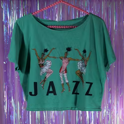 Magtröja - JAZZ - Smaragdfärgad & Sockersöt - Single Stitch - M/L