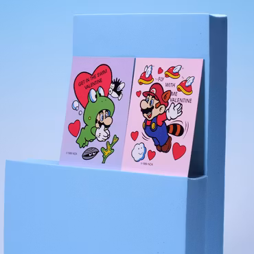 Jumbo Valentine Stickers Super Mario Bros. 3 2st BUNDLE - Nintendo/The Paper Magic Group - 1989