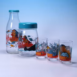 Kalasglas Disney Pocahontas Tillbringare, Kakburk & 3st glas BUNDLE - Kalascore - 1995