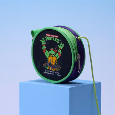 Miniväska Nyckelring Med Snöre & Bälteshållare Teenage Mutant Hero Turtles Raphael - Plus Licens AB - 1991