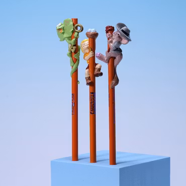 Blyertspennor Disney Bernard och Bianca i Australien Med Figurer 3st BUNDLE - Frank, Cody & Jake - Applause 1990