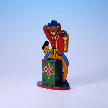 Pennställ i Trä Teddybjörn - Mormorcore - 90s Vintage