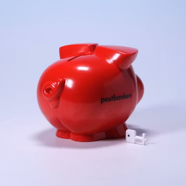 Sparbössa Röd Gris - Postbanken - Poul Willumsen - Vacker & Vintage