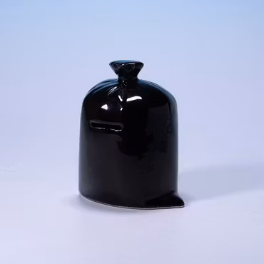 Sparbössa i Porslin Sopsäck - Svarta Pengar - 80-tal