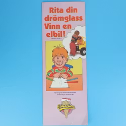 Reklamfolder Glassbilen - Grosshandlar'n  - Drömglasstävlingen - 90-tal