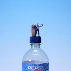 Pepsiman Bottle Cap - Food - 1. Pepsiman with Hot Dog - Pepsi 1999