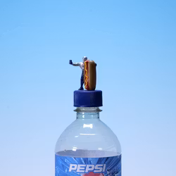 Pepsiman Bottle Cap - Food - 1. Pepsiman with Hot Dog - Pepsi 1999