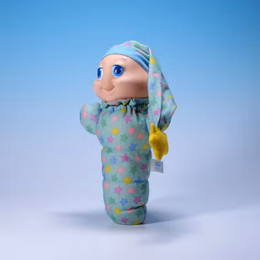 Glo-Worm Light - Blue/Green PJ's with Stars - Playskool 1988 - Fungerar!