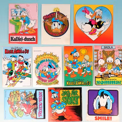 Klistermärken Kalle Anka BUNDLE 10st - 90-tal