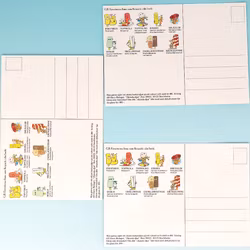 Klistermärken GB Glace BUNDLE 3st - Dekalvykort med Okända Djur - 1984