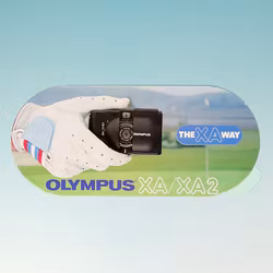 Klistermärken Olympus XA XA1 XA2 BUNDLE 4st - Butiksdekaler - 80-tal - Rare Find!