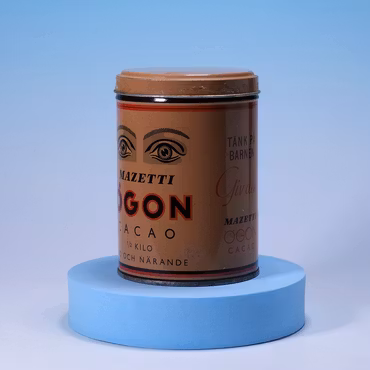 Plåtburk Mazetti Ögon Cacao - 50-tal Burk Boi