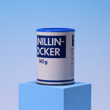 Varuförpackning Blåvitt Vanillinsocker - Konsumcore - 80-tal