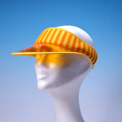 Skärmmössa Fleur de Santé Orange/Gul - Mormorcore - 80-tal - Rare Find!