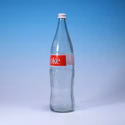 Flaska Coke Coca-Cola 1L - Svensk & i Glas - 80-tal