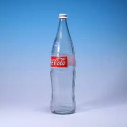 Flaska Coke Coca-Cola 1L - Svensk & i Glas - 80-tal