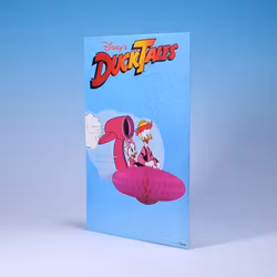 Pappdekoration DuckTales - Anki & Oppfinnar-Jocke Åker Rymdskepp - Scan Party 1990 - MISB