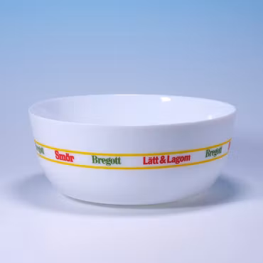 Skål Svenska Smör - Vitt Glas eller Benporslin - Lätt & Lagom, Bregott & Smör - 80-tal