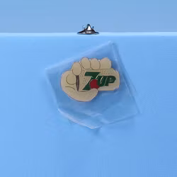 Pin - 7UP Fido Dido Hand - 90-tal - Baggie
