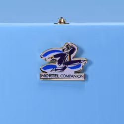 Pin - Nortel Companion - 90s Datacore Global Village Coffeehouse - 90-tal