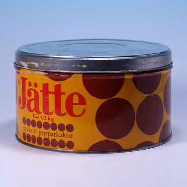 Plåtburk Nyåkers Pepparkakor - Lill Jätte Burk Boi - 70-tal