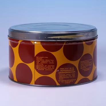 Plåtburk Nyåkers Pepparkakor - Lill Jätte Burk Boi - 70-tal