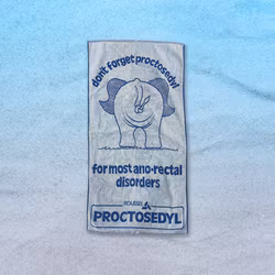 Badlakan Roussel Proctosedyl Rektalsalva - Vintage Beach Towel 80-tal