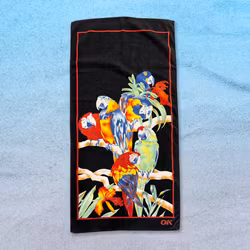 Badlakan Papegojor OK - Vintage Beach Towel 80-tal