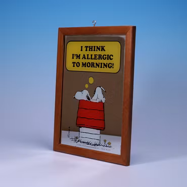 Spegeltavla Snoopy - I Think I'm Allergic to Mondays - UFS 70-tal