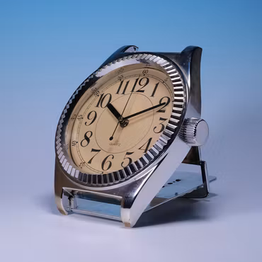 Väggklocka/Bordsklocka Armbandsur Silver - Pizzeriacore - 80-tal