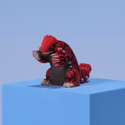 Pokémon Groudon Finger Puppet PVC - Bandai 2003