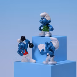 Smurfar PVC 3st BUNDLE - Peyo 70-tal