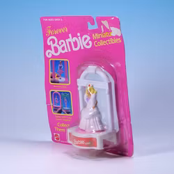 Forever Barbie Miniature Collectables - Happy Holdays Barbie 1988 - Mattel 1990 - MOC