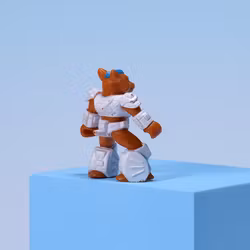 Battle Beasts Sly Fox (16) - Hasbro/Takara 1986 - Med Rub!