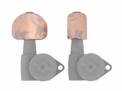 Hipshot half moon mini guitar tuner button, amber
