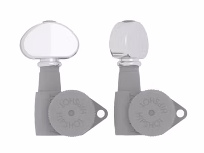 Hipshot half moon mini guitar tuner button, chrome