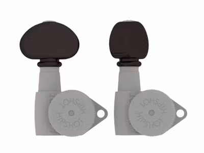 Hipshot half moon mini guitar tuner button, black