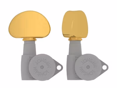 Hipshot half moon guitar tuner button, gold