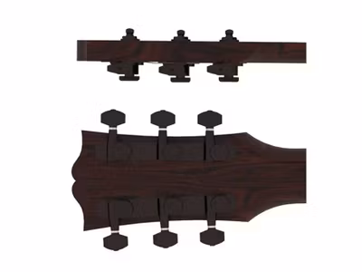 Hipshot guitar tuner upgrade kit, 3+3 Grip-Lock, closed black