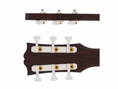 Hipshot guitar tuner upgrade kit, 3+3 classic, open nickel