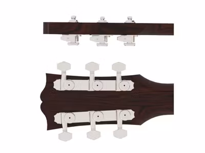 Hipshot vintage guitar tuner upgrade kit, 3+3 Grip-Lock, closed nickel