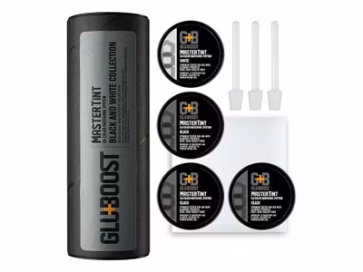 Gluboost GBMTBLWKIT MasterTint colour additives for cyanoacrylic glue, black and white kit