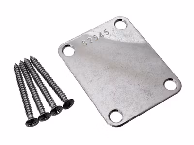 Allparts Serial Numbered Neck Plate Aged Chrome