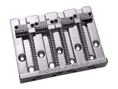 Allparts Leo Quan« Badass IIÍ 4-string bass bridge, grooved saddles, chrome