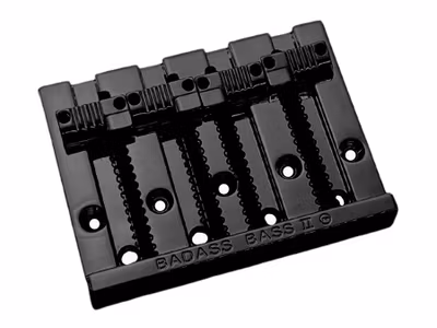 Allparts Leo Quan« Badass IIÍ 4-string bass bridge, grooved saddles, black