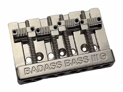 Allparts Leo Quan« Badass IIIÍ 4-string bass bridge, grooved saddles, nickel