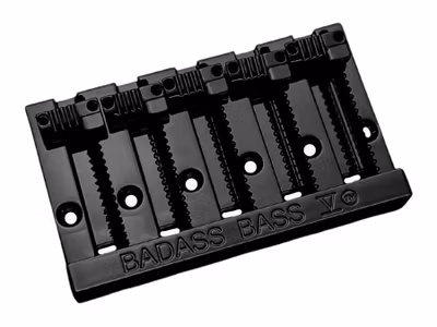 Allparts Leo Quan« Badass VÍ 5-string bass bridge, grooved saddles, black
